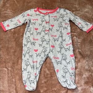 Gray Kids One Piece with Pink Accents